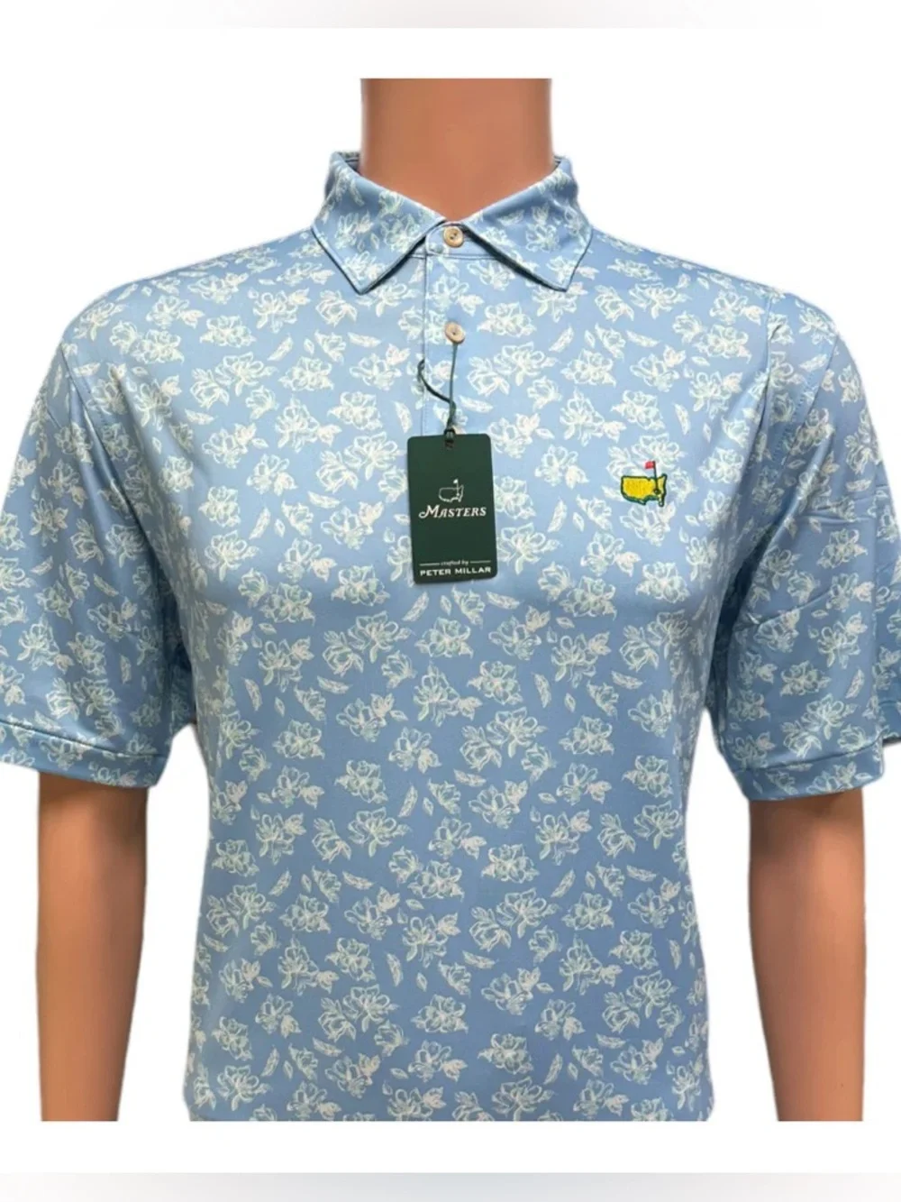 RORY!!! Masters! Peter Millar Light Blue Azalea Polo Shirt! NWT - Large - Picture 4 of 5